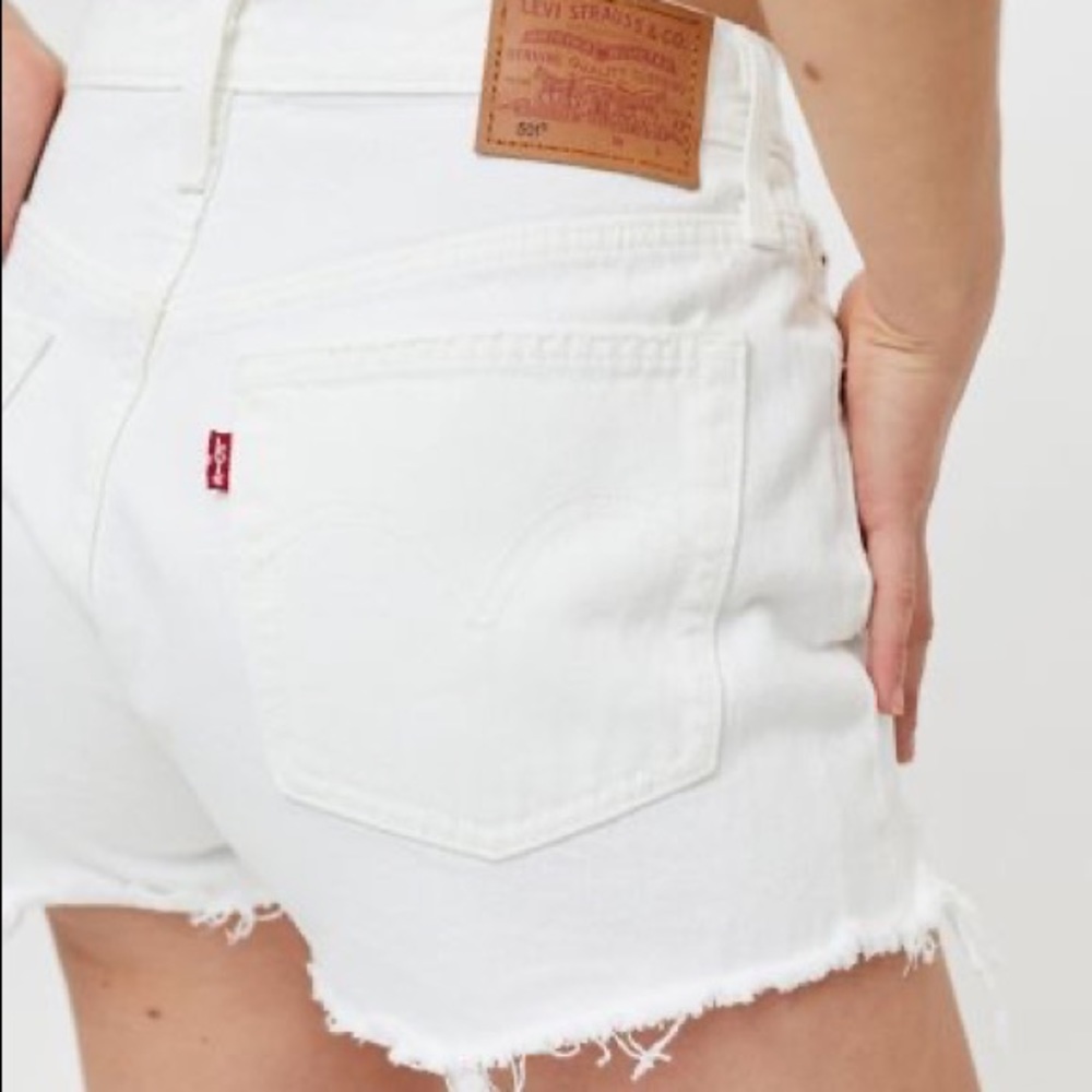Levi’s 501 Shorts In White - image 3